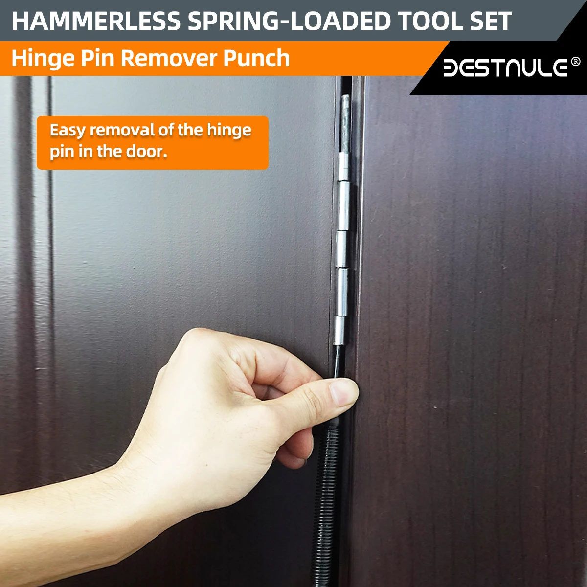 BESTNULE 5 قطع مسمار اضع مزدوج رئيس مسمار مجموعة و المزدوج رئيس مركز لكمة و Hammerless الباردة إزميل و المفصلي دبوس مزيل لكمة مجموعة