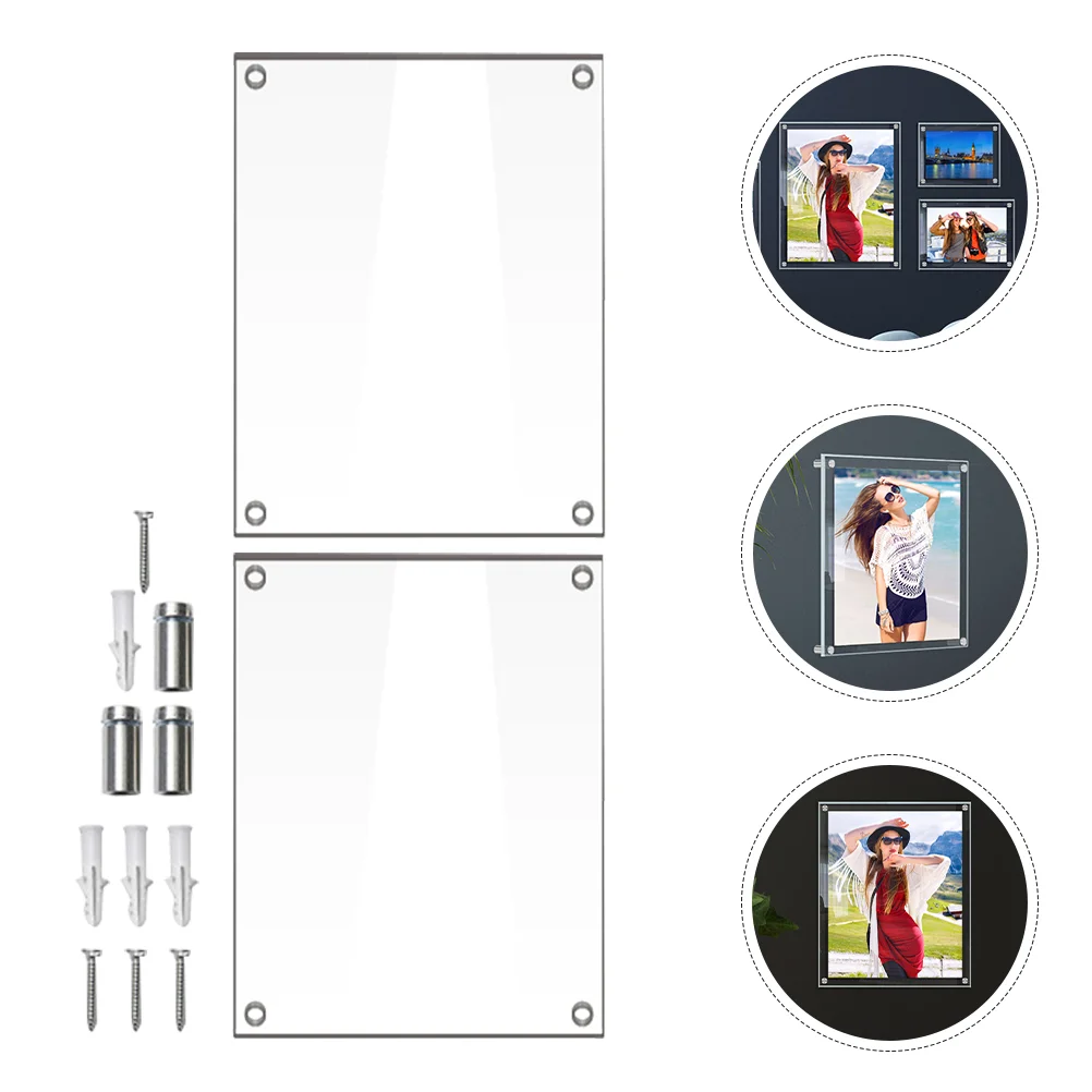 Transparent Photo Frame Picture Frames Clear for Home Acrylic Display Pictures Wall