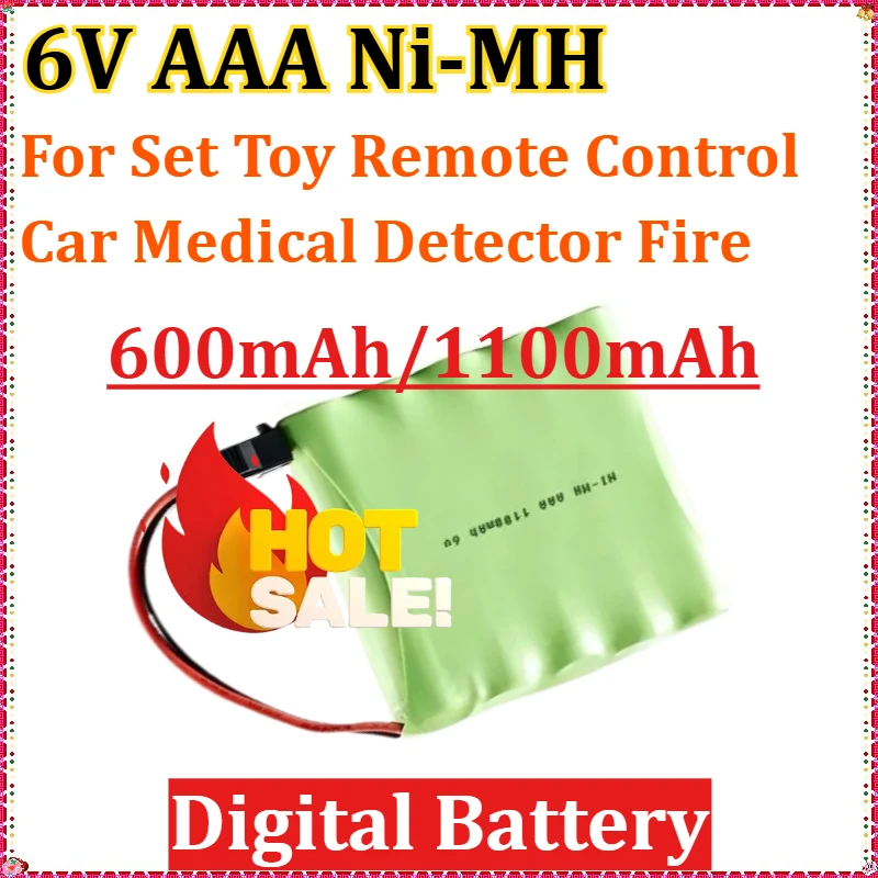 

For Set Toy Remote Control Car Medical Detector Fire 6V AAA Ni-MH Battery 7.2V 600mAh/1100mAh Rechargeable Battery