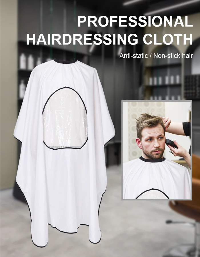 

Professional Barber Cape Playable mobile phone Waterproof Hairdressing Cloak with Adjustable Neck Strap for Salon Home Haircut