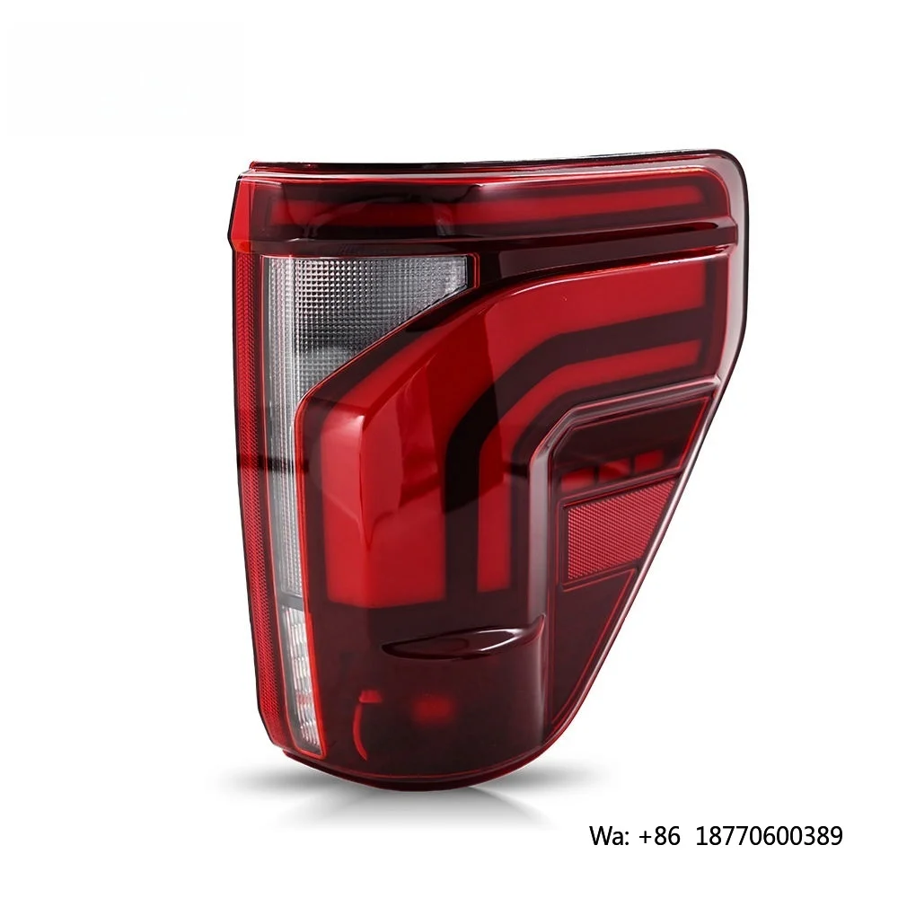 Auto-y Car Triangle Tail Light for Ford F150 2024 Rear Lamp 2025 Trending Red LED Tail Lights for Ford Raptor Car Accessories