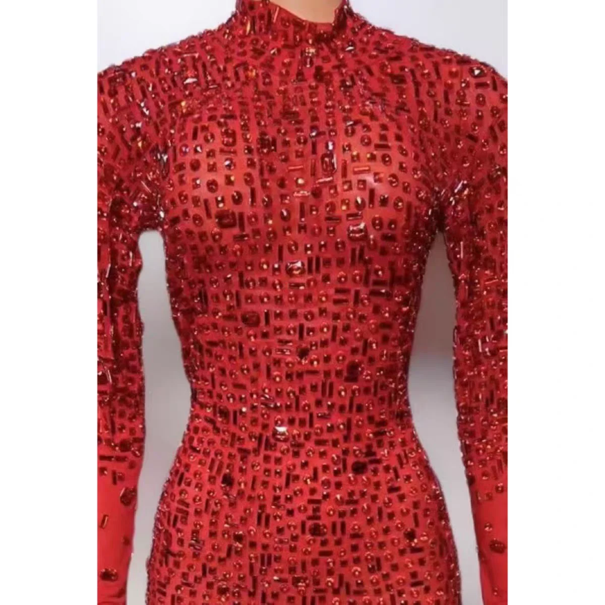 Nachtclub DJ Bar Sängerin Bühnenkostüm Sexy Voller Diamanten Perspektive Hüfttasche Rock Dance Team Party Themenshow