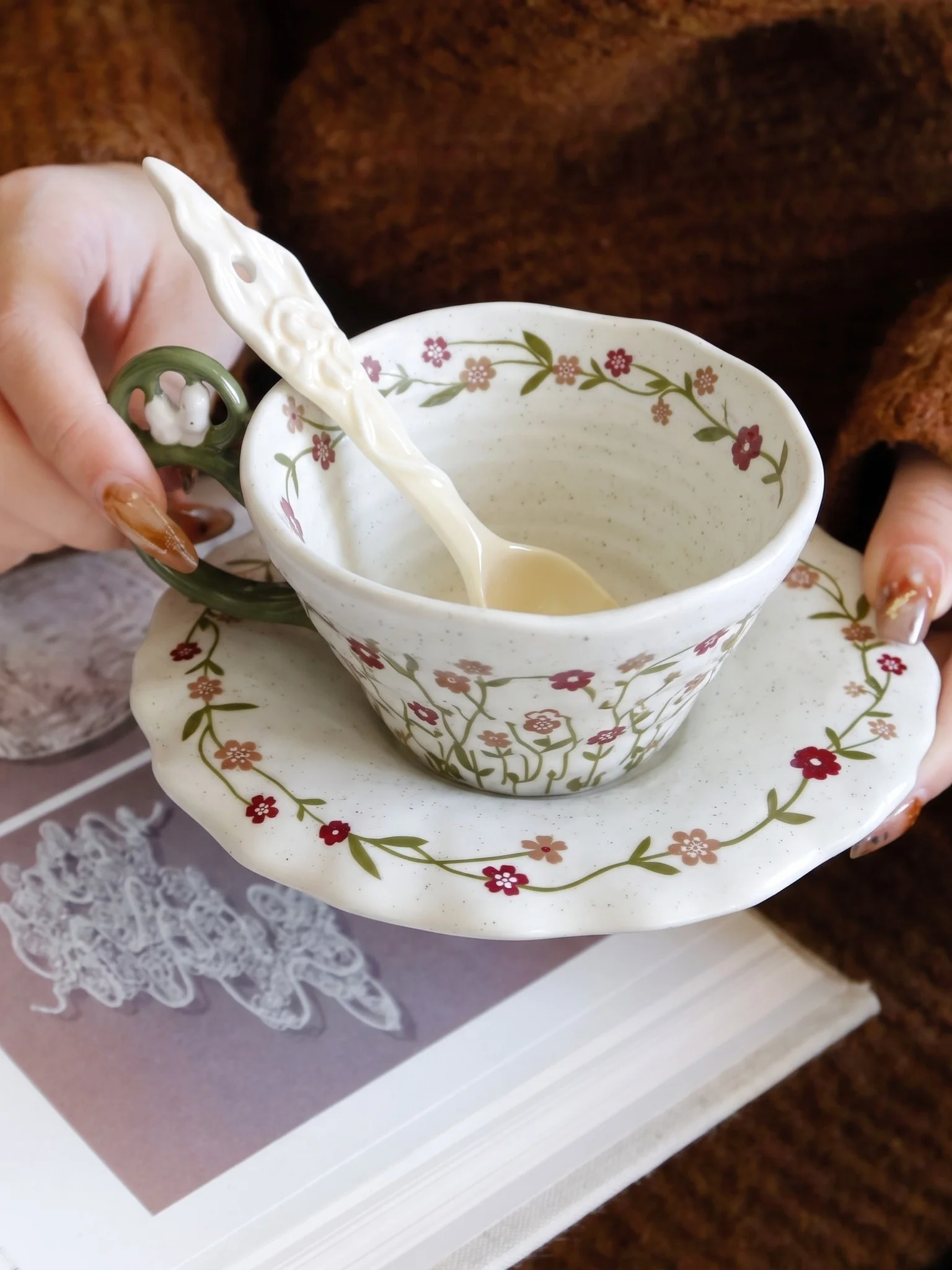 tasse-a-cafe-en-ceramique-retro-tasse-a-latte-haut-de-gamme-tasse-a-usage-professionnel-cadeau-d'anniversaire-decor-floral-artisanat-fait-main-conserve-la-chaleur