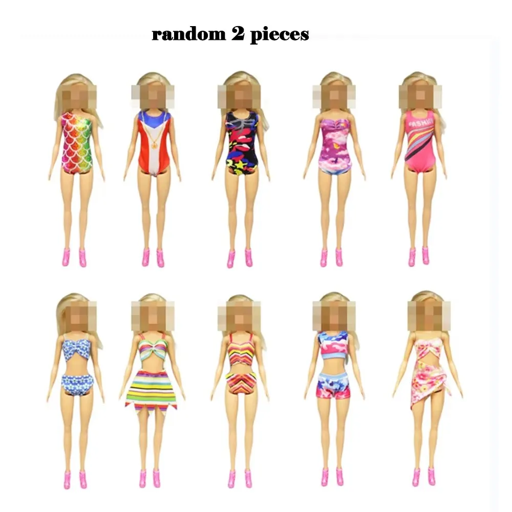 17pcs Fashion Dolls Accessories =1 Gown +3 Dress +2 Tops & Pants +2 Swimsuit+10 Shoes Fashion Clothes Set for Barbie dolls view 5