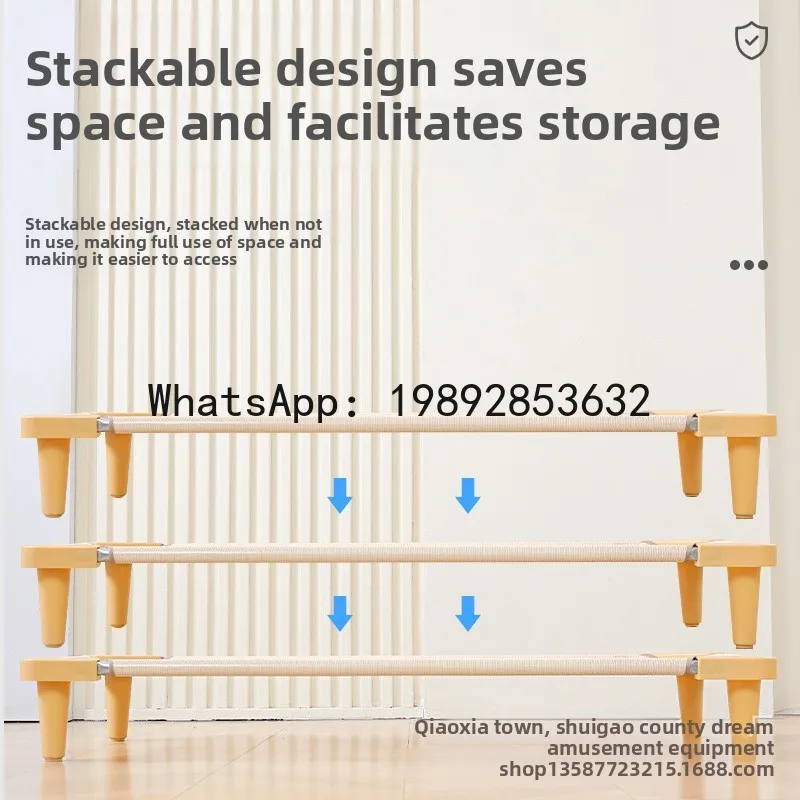 سرير رياض الأطفال قيلولة سرير قابل للطي قماش شبكي PVC قماش تيسلين