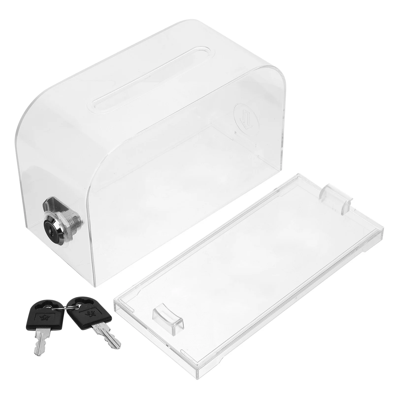 1 Set Business Case Multifunctional Storage With Lock Office Card Stand Exhibition Card Box Desktop Cards Holder Large Capacity