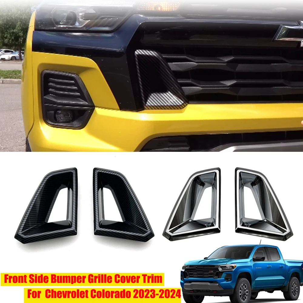 

Car Front Side Bumper Grille Cover Trim For Chevrolet Colorado 2023 2024 Auto ABS Accessories