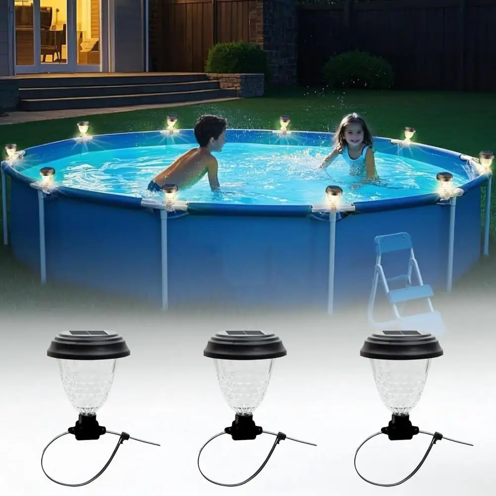 Светодиодный уличный светильник Солнечный палубный светильник Энергосберегающие солнечные фонари для бассейна для палубного забора Автоматическое включение/выключение Светодиодные фонари Простая установка