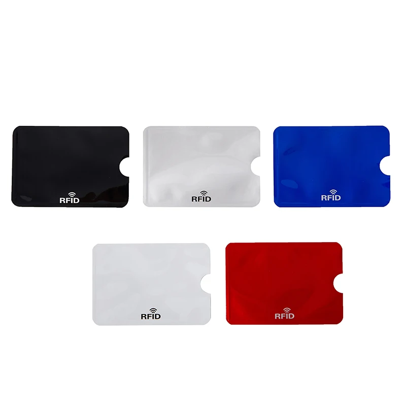 10PCS Anti Rfid Bank Card Holder Metal NFC Blocking Reader Lock ID Credit Card Bag Men Women Laser Aluminium Card Case Protect