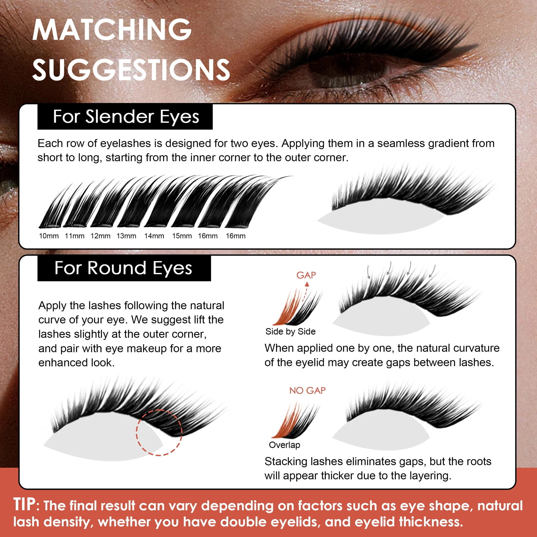 シードゥー フォックススタイル セルフ接着まつげ ソフトつけまつげ 細いステム DIYつけまつげ (接着剤付き)