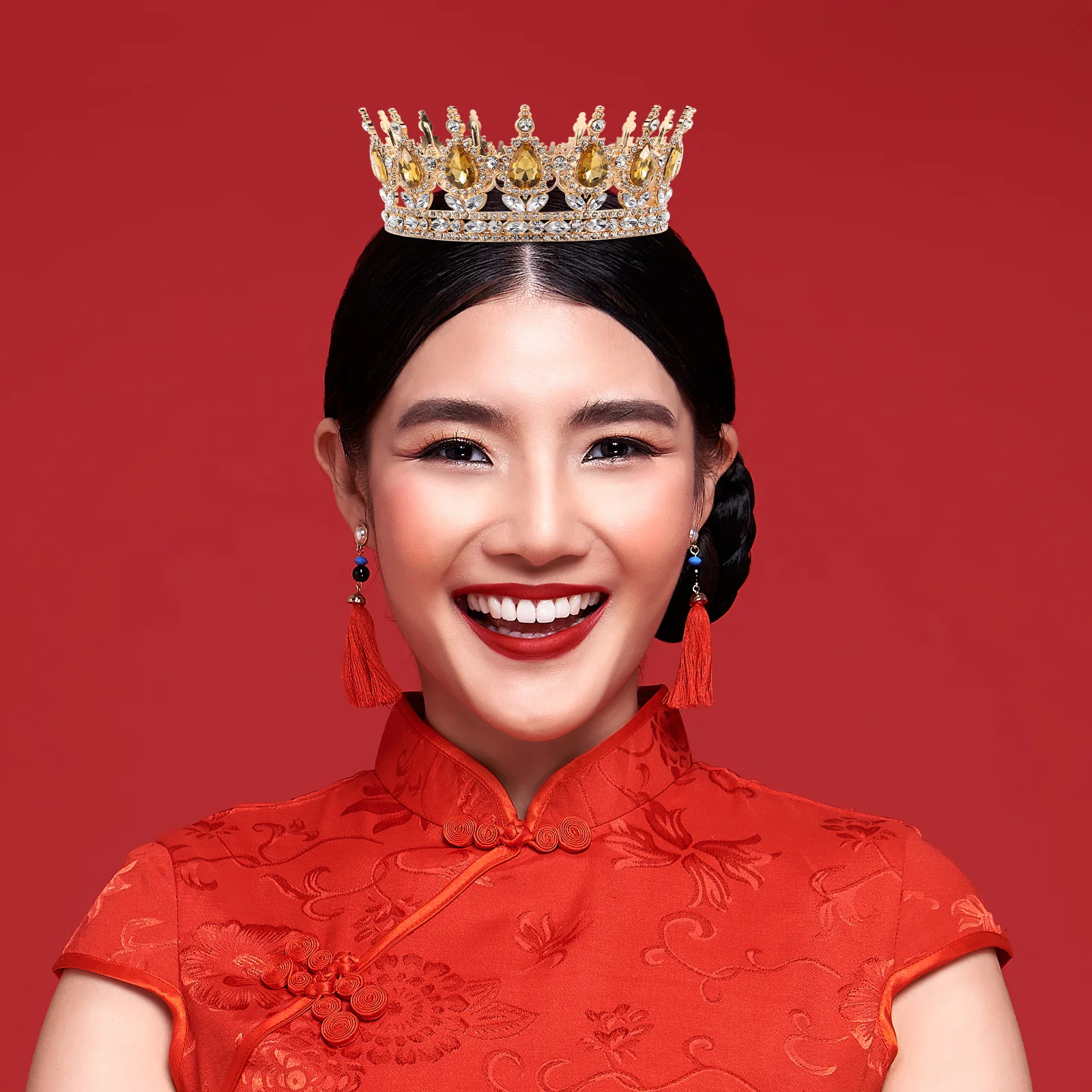 

Свадебная корона со стразами в стиле барокко, свадебная повязка на голову, тиара, лист, королева, свадебный шиньон, костюм для вечеринки, дня рождения