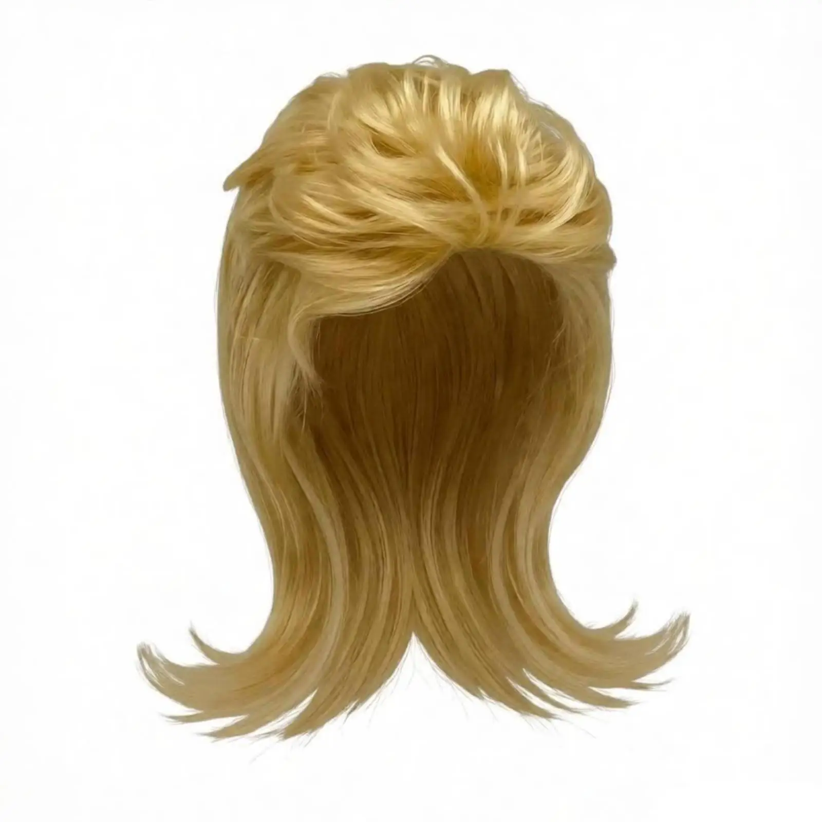 Layered Mullet Hairpiece with Bangs Natural-Looking Layered Mullet Hairpiece