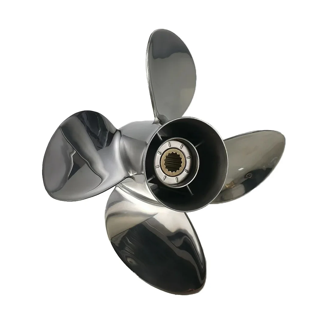 4 Blades STAINLESS STEEL Propeller MARINE PROPELLER Mathed For SUZUKI DF90,115,DF140HP 13 X19 OUTBOARD PROPELLER