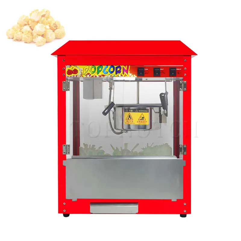 Máquina de pipoca comercial tenda aquecimento elétrico automático popping máquina rua esférica pipoca flor máquina milho
