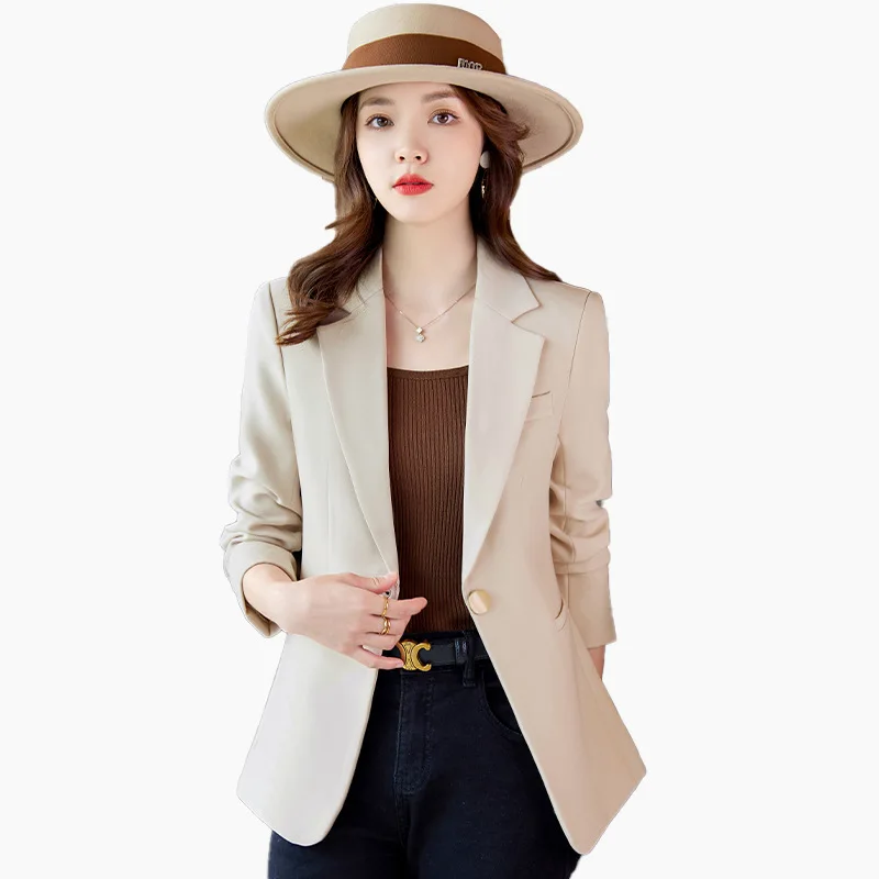 Costume élégant et décontracté pour femmes, Blazer professionnel à manches longues, veste formelle, vêtements de travail, nouvelle collection 8821