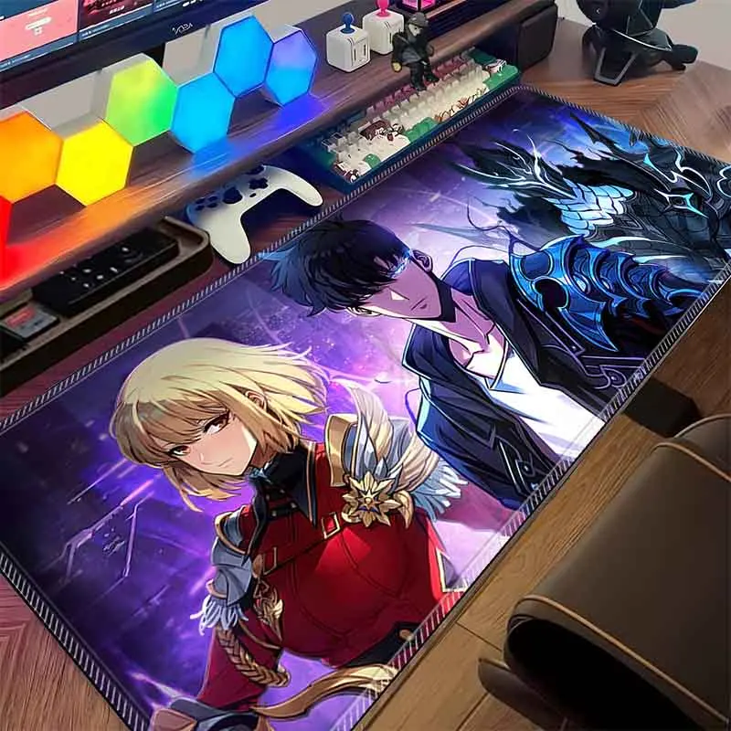 

Большой коврик для мыши Gamer S_Solo Levings, резиновый коврик для мыши, игровой коврик для мыши в стиле аниме, игровой коврик для мыши с HD принтом, коврик для клавиатуры, нескользящий настольный коврик
