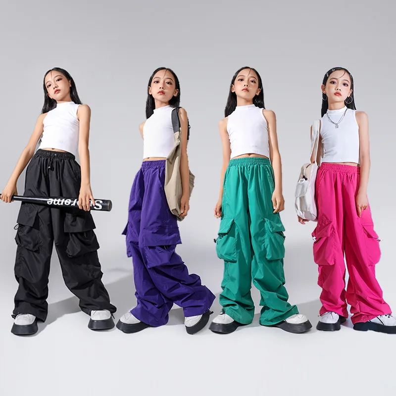 Jazz Hip Hop Performance Street Dance Outfit Set Loose Stage Suit Cool Wear For Runway Contest Talent Show Stretchy Light Attire