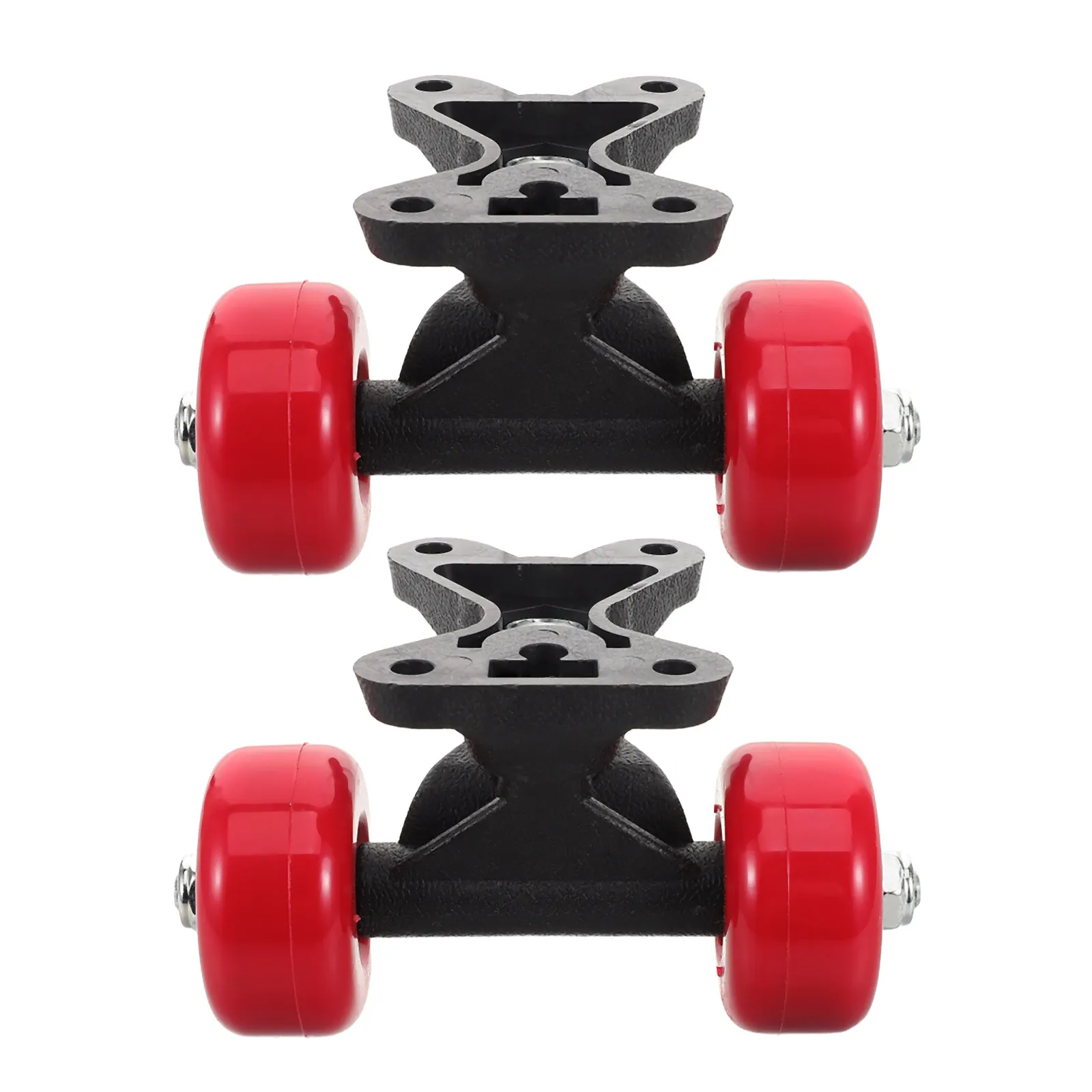 1Pair Skateboard Bracket Set for Includes Double Wheels Trucks Easy Install Improves Balance Stability Skateboard