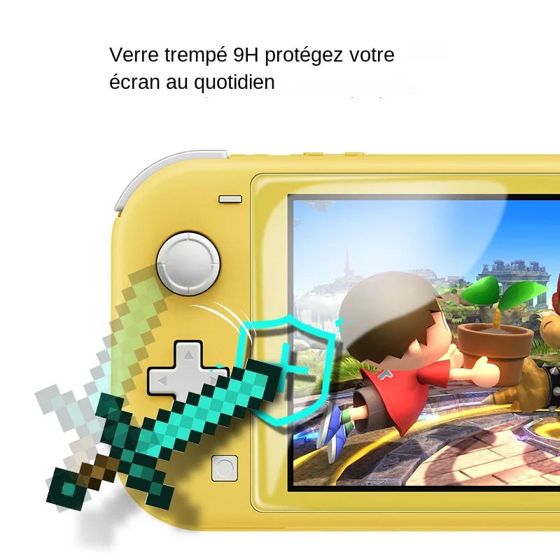 DATA FROG – protecteur d\'écran pour Nintendo Switch Lite, en verre trempé Transparent HD