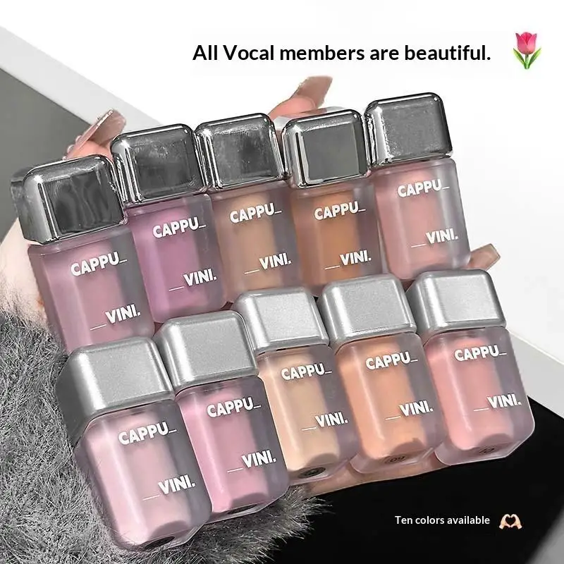 1 Pieza Cappuvini Rubor Líquido Mate, Rubor de Terciopelo Naranja Melocotón, Pigmento Facial de Larga Duración, Tinte Natural para Mejillas, Crema de Rubor, Maquillaje