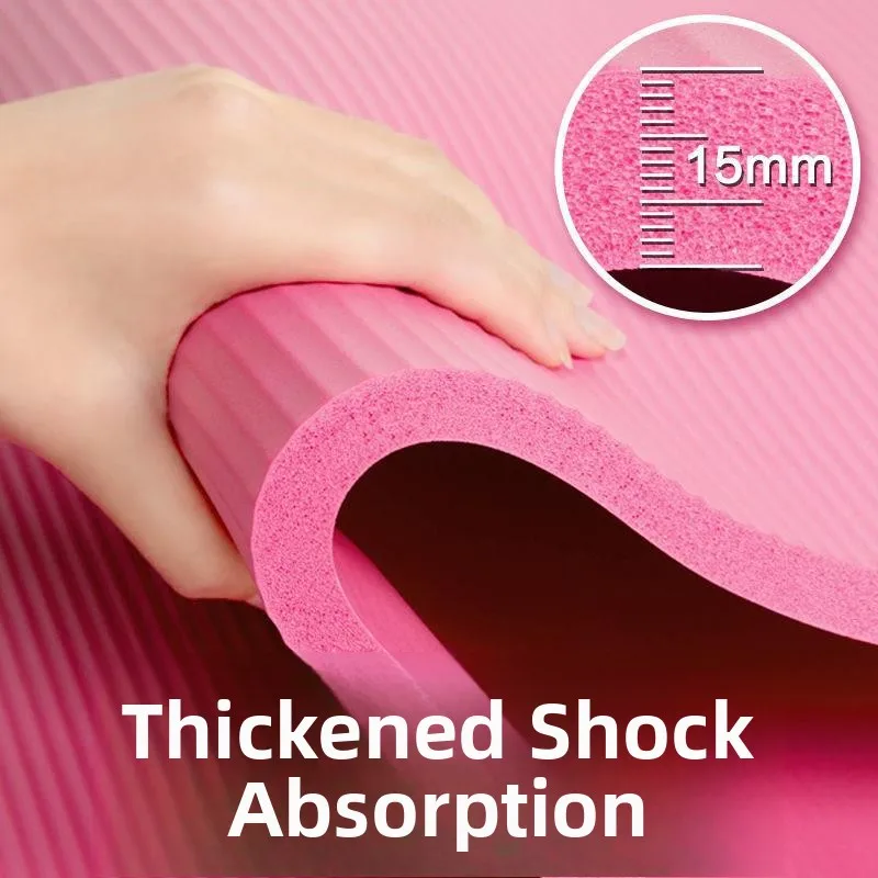 

Утолщенный коврик для йоги и фитнеса для домашнего использования, для начинающих, нетоксичный, без запаха, экологичный, противоскользящий, амортизирующий, бесшумный коврик-подушка для кровати