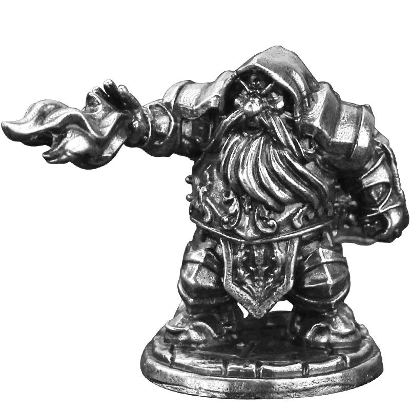 Metall Zwerg Soldat Modell Action-figuren Spielzeug Brettspiel Stücke Desktop Auto Innen Miniatur Ornament Zubehör Jungen Geschenke