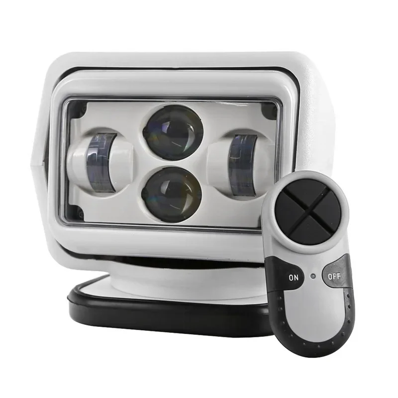2025 New LED Remote Searchlight 60W Marine Ceiling Spotlight Yacht Rotating Search Light Refit Spotlight