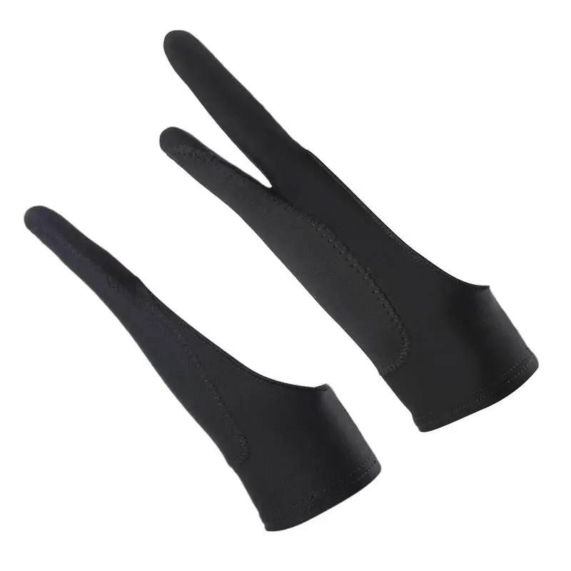 Drawing Gloves Unique Three Layer Design Anti Touch Two Finger Hand Painting Gloves Tablet Digital Board Screen Touch Paint Arts