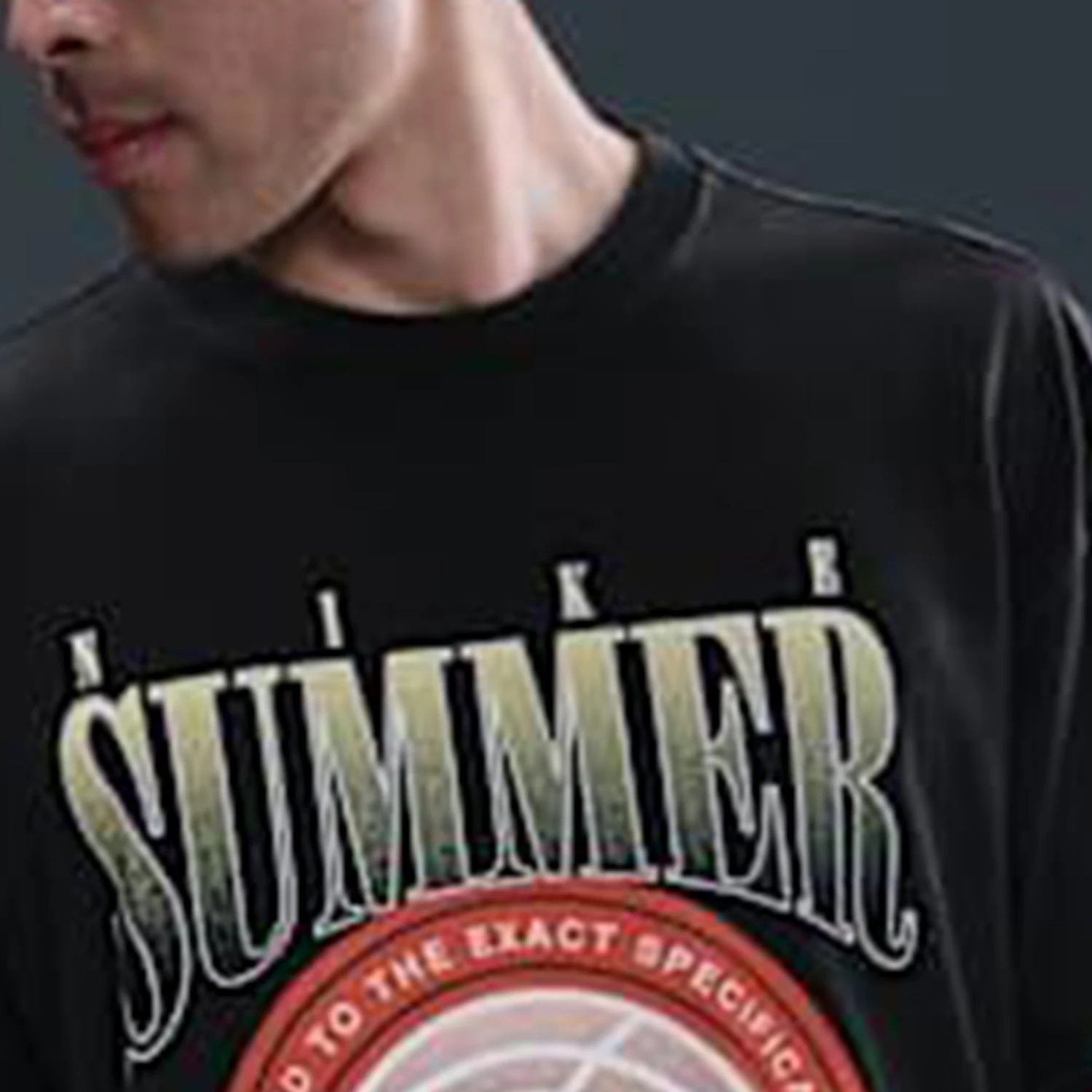 نايك المنتج الأصلي 2025 الصيف الرجال نمط طباعة تنفس قصيرة الأكمام HJ3435-010 #3