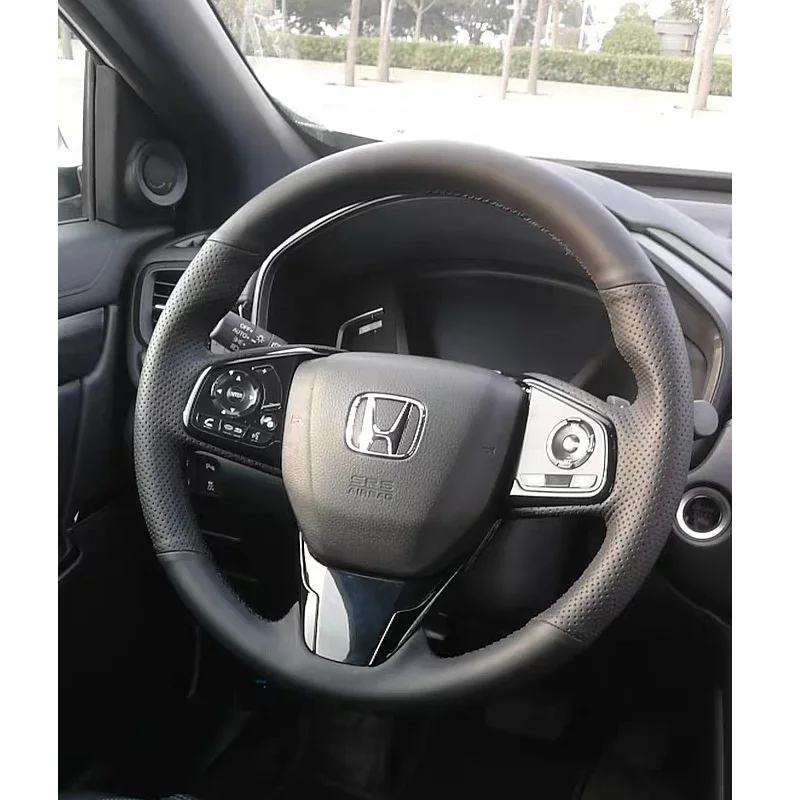 

Для Honda BREEZE 2020-2021 Crider 2019-2022 прошитая вручную игольчатая резьба автомобильный чехол на руль автомобильные аксессуары кожаная защита