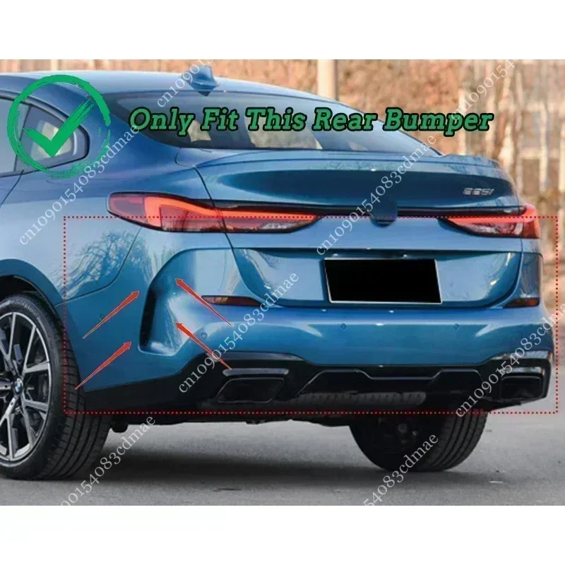 For BMW 2 Series F44 Gran Coupe M Sport 2020-2023+ Car Rear Bumper Side Spoiler Lip Splitter Air Vent Canard Body Kit Wind Knife