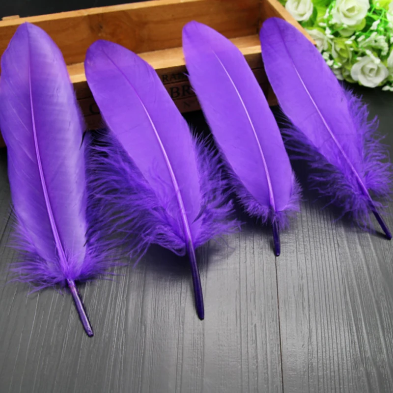 15-20cm Hard Stick Gänse federn künstliche Schwan Pluma Handwerk Zubehör bunte Traum fänger Feder Dekoration – Detail 7
