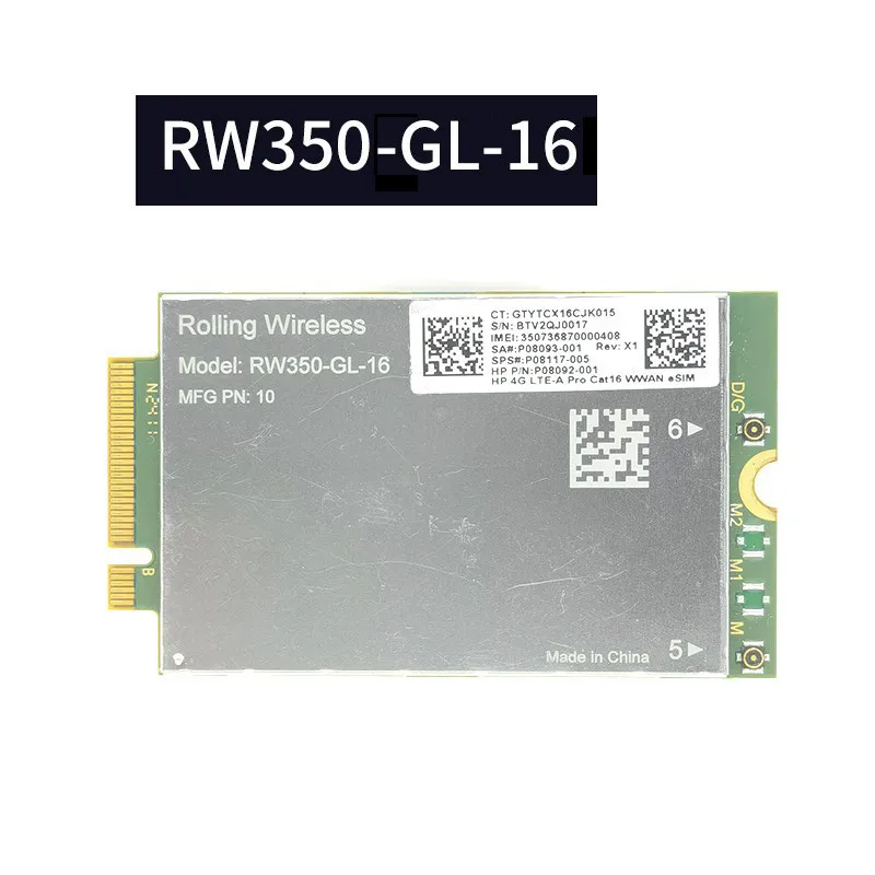 RW350R-GL-16 4G LTE-A Cat16 WWAN Module For ProBook 4 EliteBook 6 G1i G1a G1iR13.1 14 16 PC