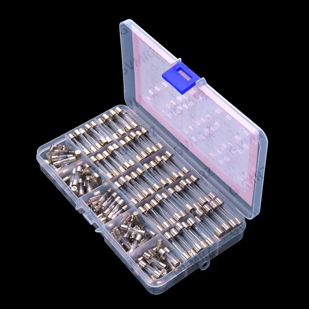 15Values 0.5A 1A 3A 6A 5x20 6X30 0.5A-30A 250PCS glass fuse tubes 5*20 mixed box 6*30mm 6A 8A 15A 30A 250V