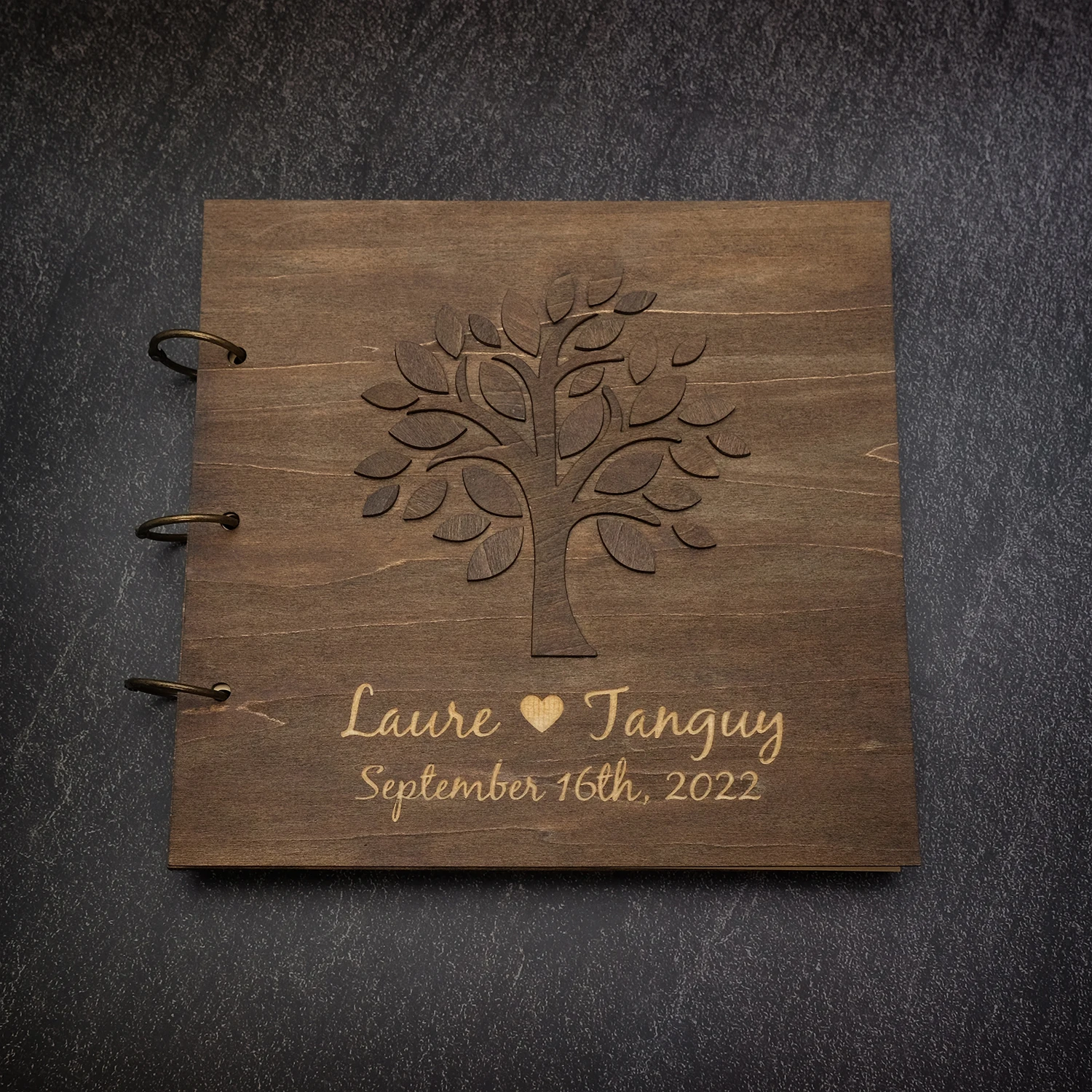 Custom Wedding Guest Book Sign, Personalized Wood Guestbook, Alternative Rustic Signature Book, Bridal Shower, Wedding Keepsake