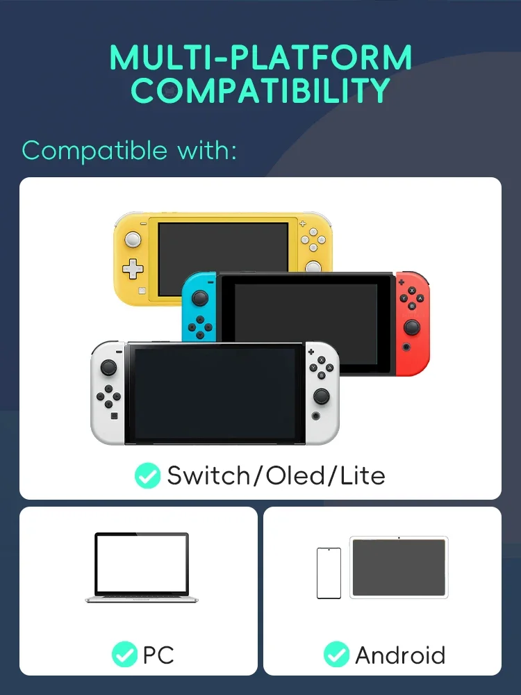 Controller di gioco turbo wireless per Switch / Switch OLED / Lite Pro Gamepad Joypad con controlli di vibrazioni e movimento