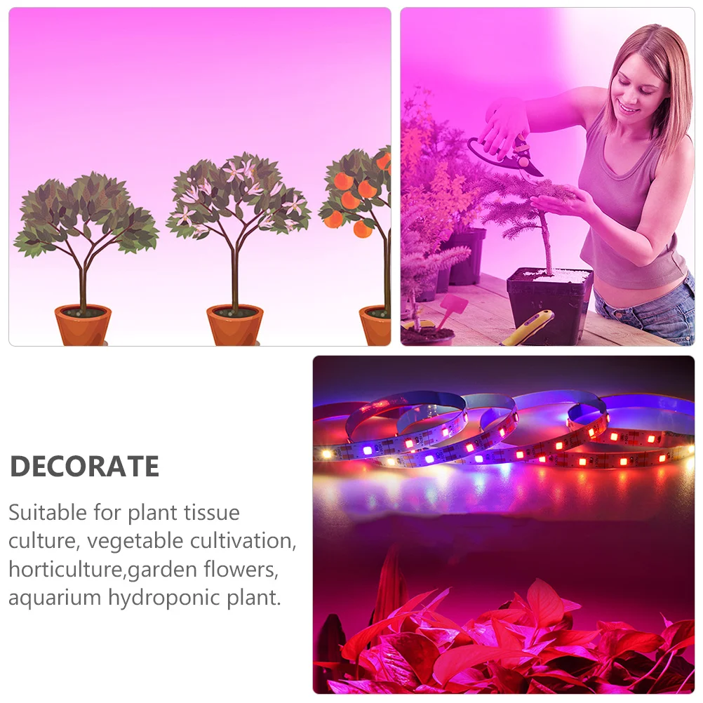 Tiras de luces LED USB para cultivo de plantas de jardín de interior, como pepinos, pimientos, narcisos, acelera la floración de brotes con