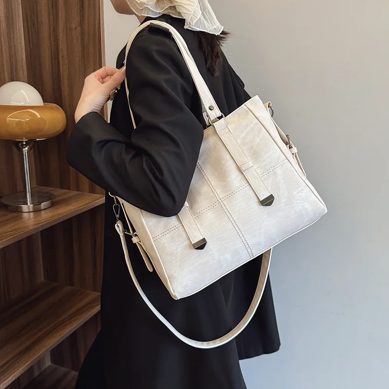 Sac messager rétro simple et polyvalent pour femme, grande capacité, initié, Bergame, classe CommPiedmont, fourre-tout, nouveau,