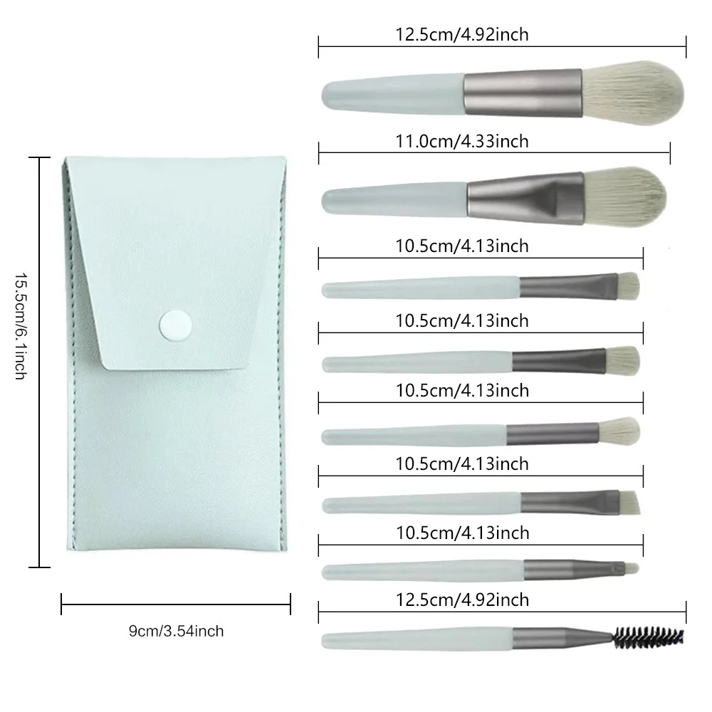 Women Cosmetic Brush Kit Nose Eye Smudge Soft Shadow Foundation Brush Outdoor Makeup Tools Flower And Black Pattern