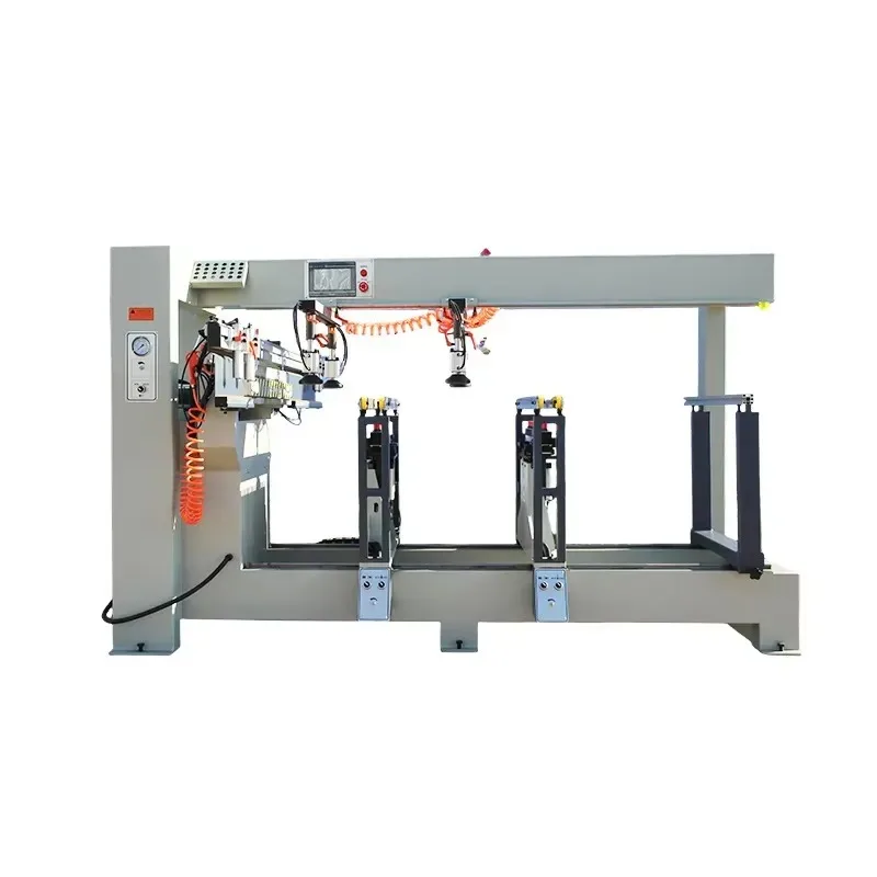 Woodworking Boring Machine, Fully-Automatic CNC Precision Multi-Row Drilling Machine, 3-Head Boring Machine for Panel