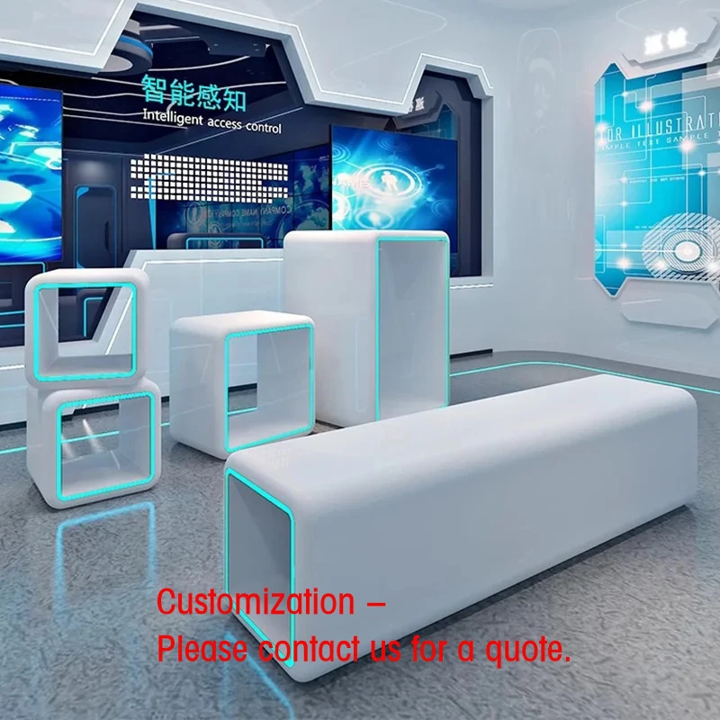 custom.Customizable Circular Showcase Science & Technology Exhibition Display Cabinet Center Island Booth Shaped De