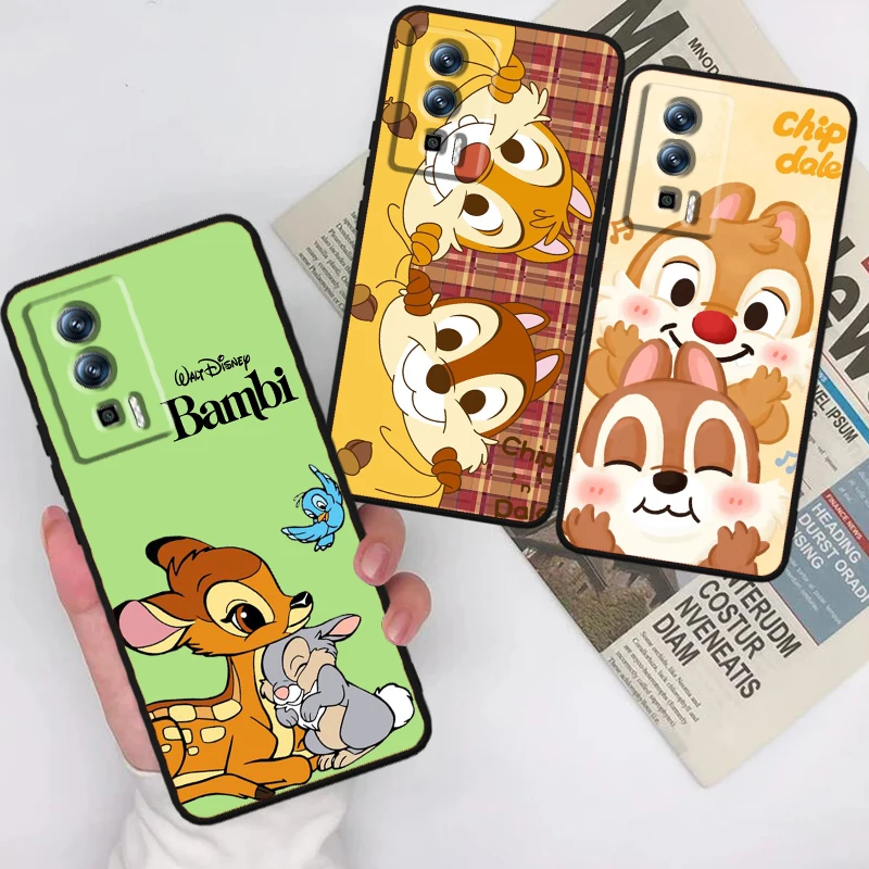 

Disney Squirrel Bambi For Xiaomi Redmi 9A 9C 9AT 10C 9 9T 10 12C 13C A3 12 K60 A1 K50 K40 5G Black Funda Phone Case