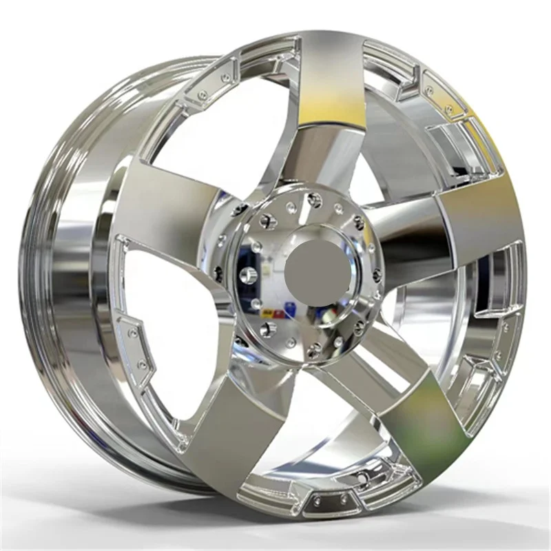 

5 Spoke Concave Chrome Design 20 Inch Aluminum off Road Pickup Suv Car Wheels Rims