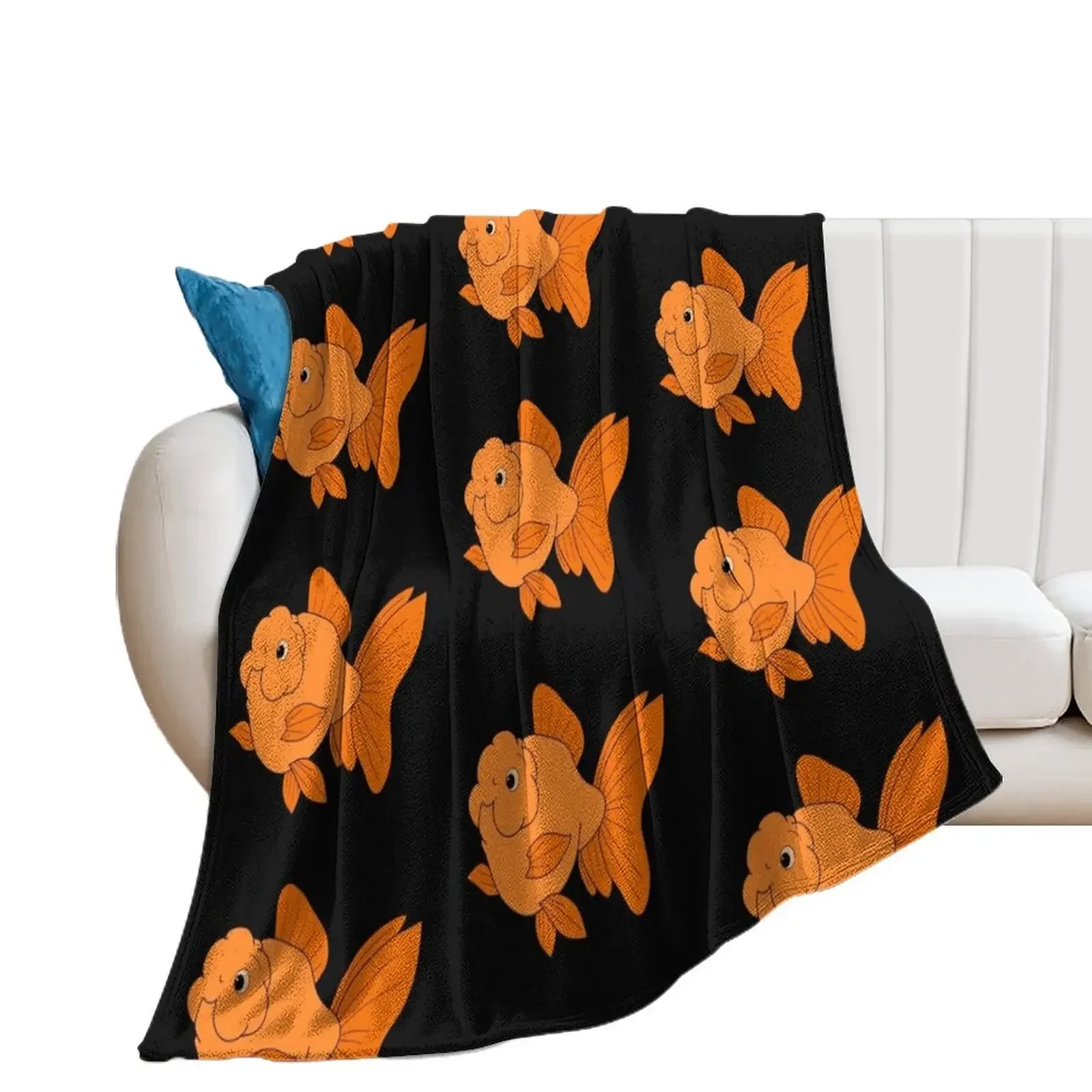 

Cute fancy goldfish Throw Blanket warm winter Multi-Purpose Cute Blankets