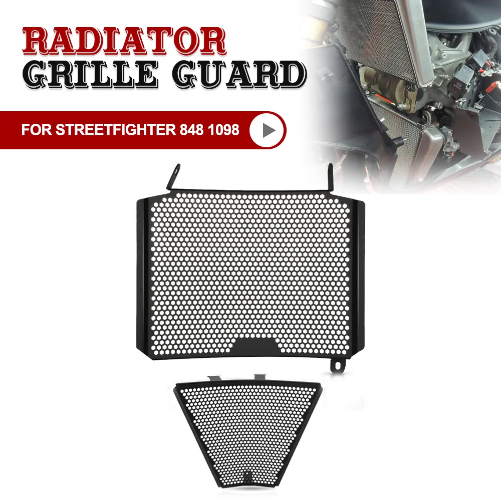 

For Ducati Streetfighter 848 1098 Motorcycle Engine Radiator Guard Grill Cover Oil Cooler Guard Protection Streetfighte 848