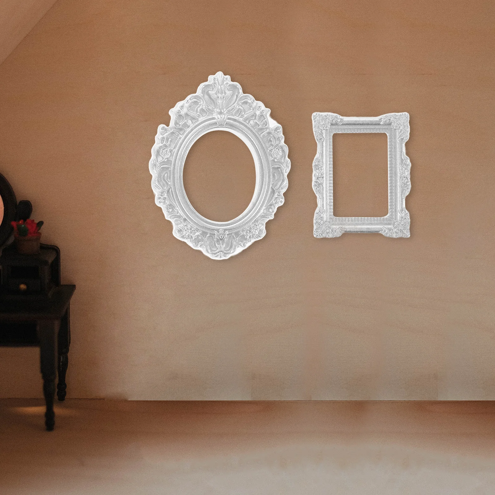 

6pcs Baroque Style Handmade Resin Mini Picture Frames For Diy Crafts Vintage Photo Frame Decoration House Decor Phone Case