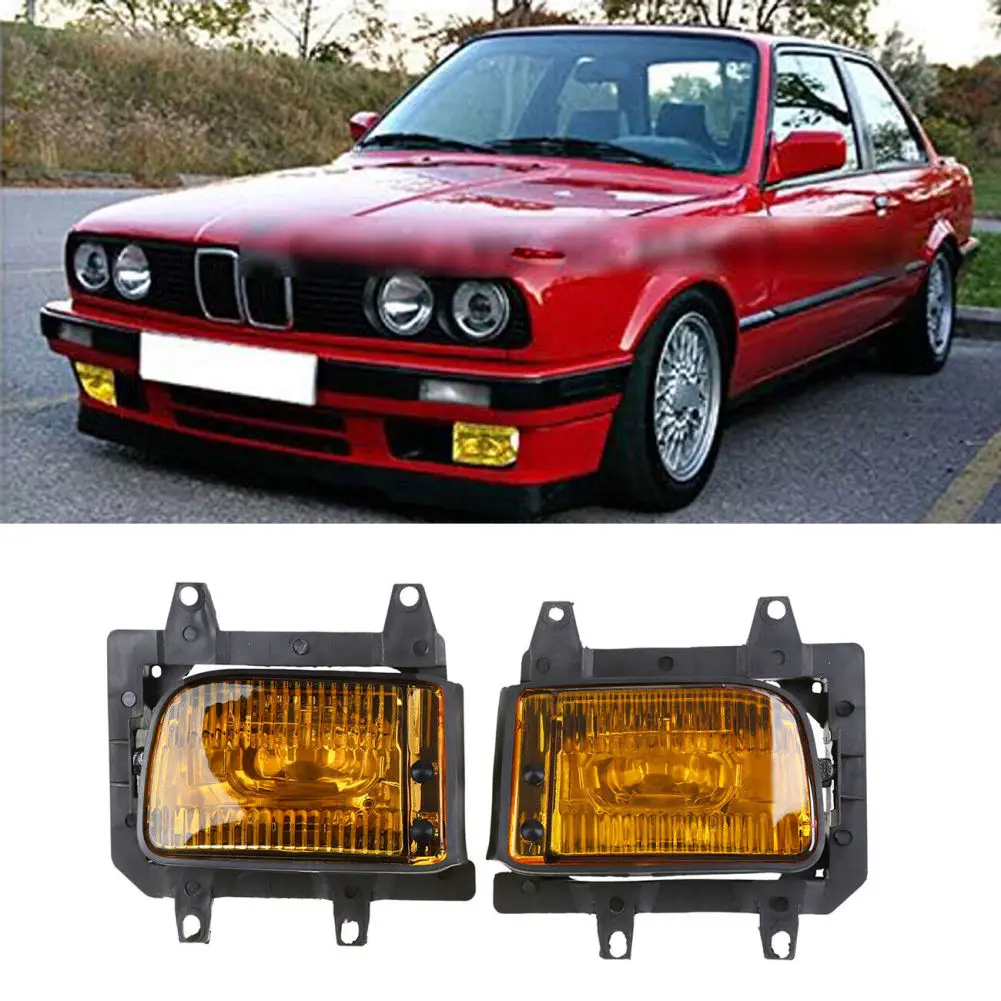 2Pcs Car Fog Lamps Front Bumper Daytime Running Lights DRL Headlamp For 3 Series E30 82-94 (No Bulb) 63171385945 63171386049