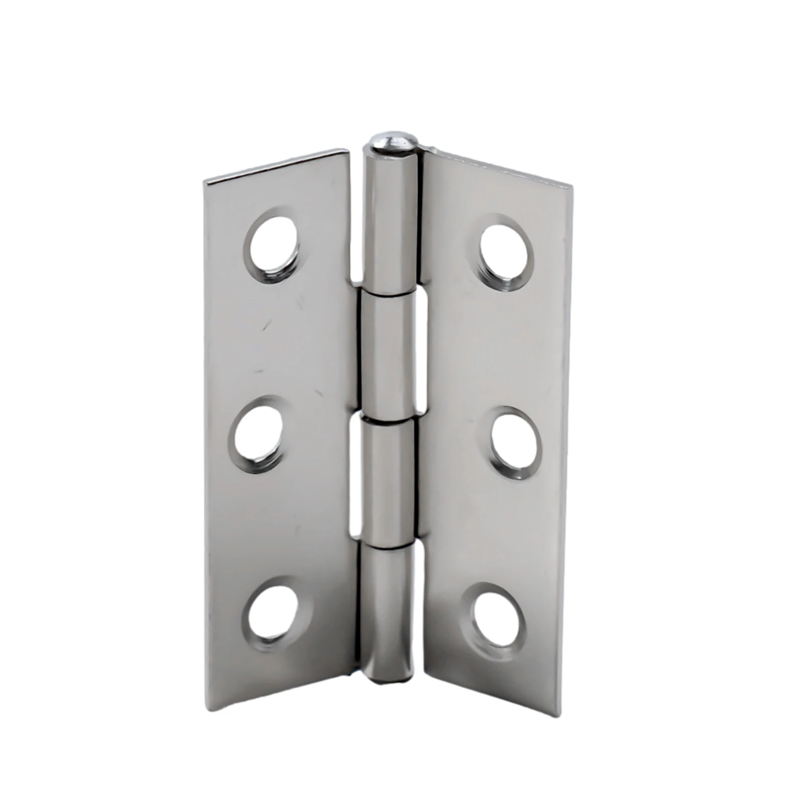 10PCS 2inch Door Hinges Stainless Steel Picture Frame Flush Hinge 3 Holes Home Furniture Cabinet Drawer Door Connector Fitting