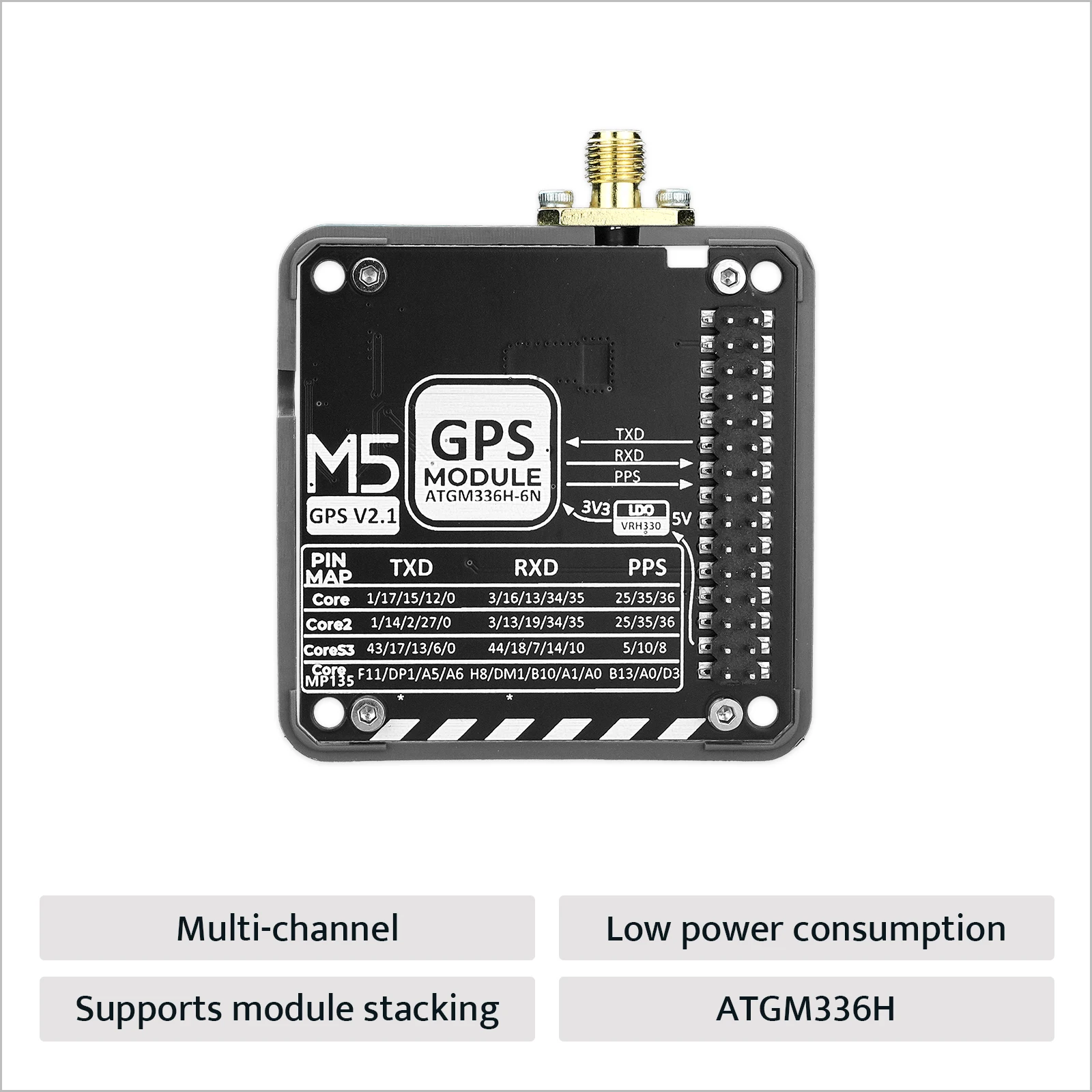 Официальный GPS-модуль M5Stack v2.1 с антенной (ATGM336H)