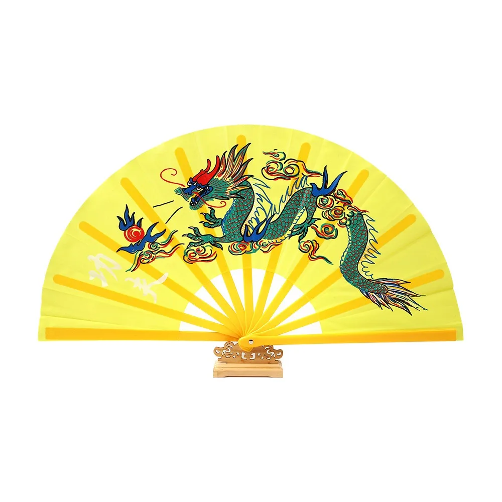 

33 см китайский тай-чи йога веер пластиковая кость 10 цветов танцевальные вентиляторы ручной складной сценический веер